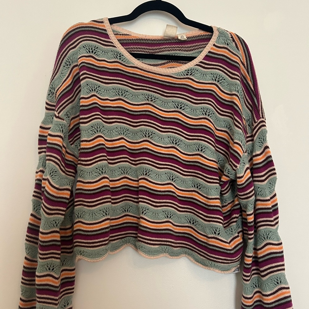 Roxy Multicolor Striped Crew Neck Sweater - Picture 2 of 3